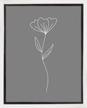 Load image into Gallery viewer, Minimalist Flower Gray Gallery Wrap