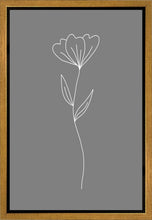 Load image into Gallery viewer, Minimalist Flower Gray Gallery Wrap
