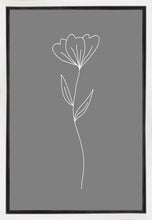 Load image into Gallery viewer, Minimalist Flower Gray Gallery Wrap