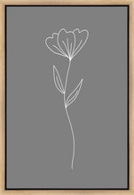 Load image into Gallery viewer, Minimalist Flower Gray Gallery Wrap