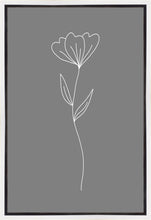 Load image into Gallery viewer, Minimalist Flower Gray Gallery Wrap