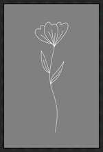 Load image into Gallery viewer, Minimalist Flower Gray Gallery Wrap