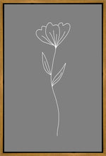 Load image into Gallery viewer, Minimalist Flower Gray Gallery Wrap