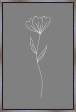 Load image into Gallery viewer, Minimalist Flower Gray Gallery Wrap
