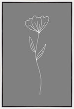 Load image into Gallery viewer, Minimalist Flower Gray Gallery Wrap
