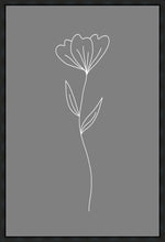 Load image into Gallery viewer, Minimalist Flower Gray Gallery Wrap