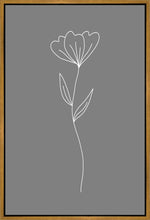 Load image into Gallery viewer, Minimalist Flower Gray Gallery Wrap