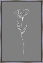 Load image into Gallery viewer, Minimalist Flower Gray Gallery Wrap