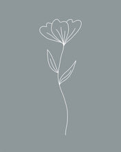 Load image into Gallery viewer, Minimalist Flower Blue Gallery Wrap