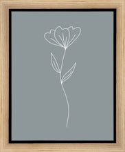 Load image into Gallery viewer, Minimalist Flower Blue Gallery Wrap