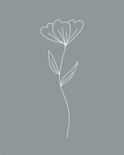 Load image into Gallery viewer, Minimalist Flower Blue