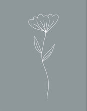 Load image into Gallery viewer, Minimalist Flower Blue Gallery Wrap