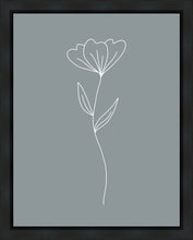 Load image into Gallery viewer, Minimalist Flower Blue Gallery Wrap