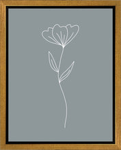 Load image into Gallery viewer, Minimalist Flower Blue Gallery Wrap
