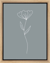 Load image into Gallery viewer, Minimalist Flower Blue Gallery Wrap