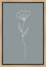 Load image into Gallery viewer, Minimalist Flower Blue Gallery Wrap
