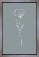 Load image into Gallery viewer, Minimalist Flower Blue Gallery Wrap
