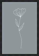 Load image into Gallery viewer, Minimalist Flower Blue Gallery Wrap