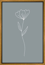 Load image into Gallery viewer, Minimalist Flower Blue Gallery Wrap