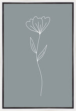 Load image into Gallery viewer, Minimalist Flower Blue Gallery Wrap