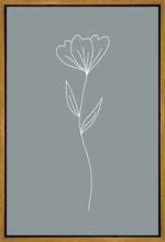 Load image into Gallery viewer, Minimalist Flower Blue Gallery Wrap