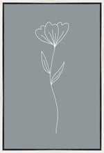 Load image into Gallery viewer, Minimalist Flower Blue Gallery Wrap