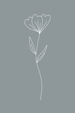 Load image into Gallery viewer, Minimalist Flower Blue Gallery Wrap