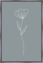 Load image into Gallery viewer, Minimalist Flower Blue Gallery Wrap
