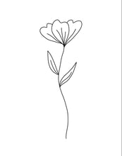 Load image into Gallery viewer, Minimalist Flower White Gallery Wrap