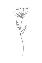Load image into Gallery viewer, Minimalist Flower White Gallery Wrap