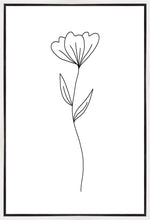 Load image into Gallery viewer, Minimalist Flower White Gallery Wrap