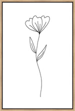 Load image into Gallery viewer, Minimalist Flower White Gallery Wrap