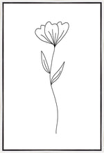 Load image into Gallery viewer, Minimalist Flower White Gallery Wrap