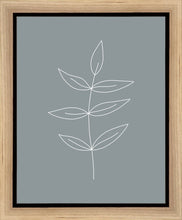 Load image into Gallery viewer, Minimalist Leaves Blue Gallery Wrap