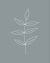 Load image into Gallery viewer, Minimalist Leaves Blue Gallery Wrap
