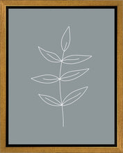 Load image into Gallery viewer, Minimalist Leaves Blue Gallery Wrap