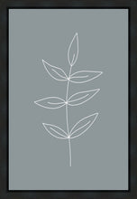 Load image into Gallery viewer, Minimalist Leaves Blue Gallery Wrap