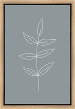 Load image into Gallery viewer, Minimalist Leaves Blue Gallery Wrap