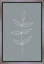Load image into Gallery viewer, Minimalist Leaves Blue Gallery Wrap