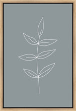 Load image into Gallery viewer, Minimalist Leaves Blue Gallery Wrap