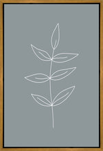 Load image into Gallery viewer, Minimalist Leaves Blue Gallery Wrap