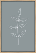 Load image into Gallery viewer, Minimalist Leaves Blue Gallery Wrap