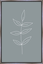 Load image into Gallery viewer, Minimalist Leaves Blue Gallery Wrap