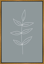 Load image into Gallery viewer, Minimalist Leaves Blue Gallery Wrap
