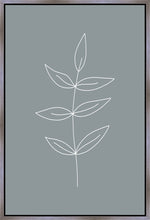 Load image into Gallery viewer, Minimalist Leaves Blue Gallery Wrap