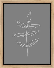 Load image into Gallery viewer, Minimalist Leaves Gray Gallery Wrap