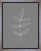 Load image into Gallery viewer, Minimalist Leaves Gray Gallery Wrap