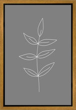 Load image into Gallery viewer, Minimalist Leaves Gray Gallery Wrap