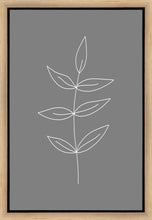 Load image into Gallery viewer, Minimalist Leaves Gray Gallery Wrap
