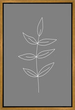 Load image into Gallery viewer, Minimalist Leaves Gray Gallery Wrap